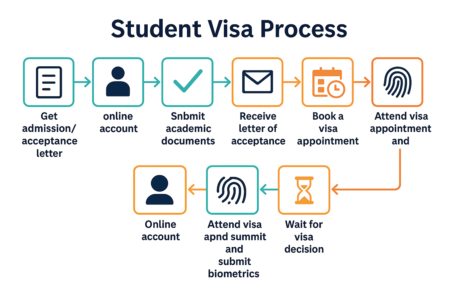 Canada Student Visa Process Flowchart